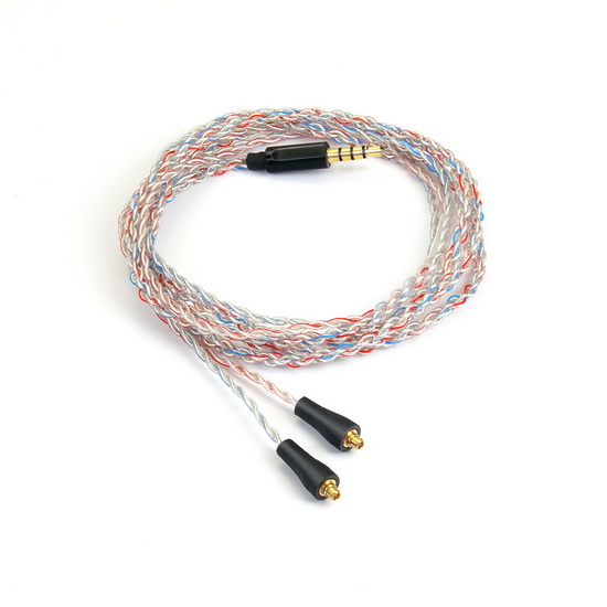 สายอัพเกรดหูฟัง BRAINWAVZ CANDY CANE SILVER PLATED BALANCED CABLE WITH MMCX CONNECTOR (2.5MM JACK)