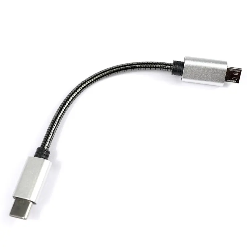 DD TC03 ​สายแปลง TypeC เป็น Micro USB สำหรับ FiiO Q1ii , FiiO Q5 สายหุ้มฉนวนสแตนเลส