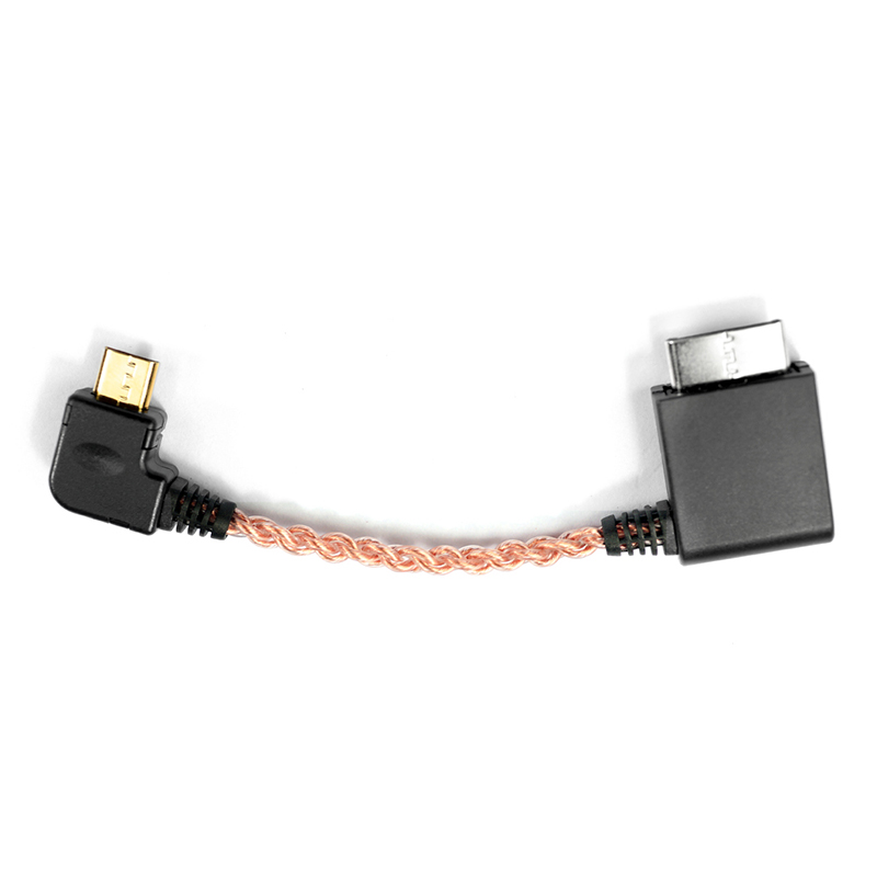 DD SQ1s สายแปลง Sony WMport เป็น Micro USB สายชุบเงินถัก 7N OCC