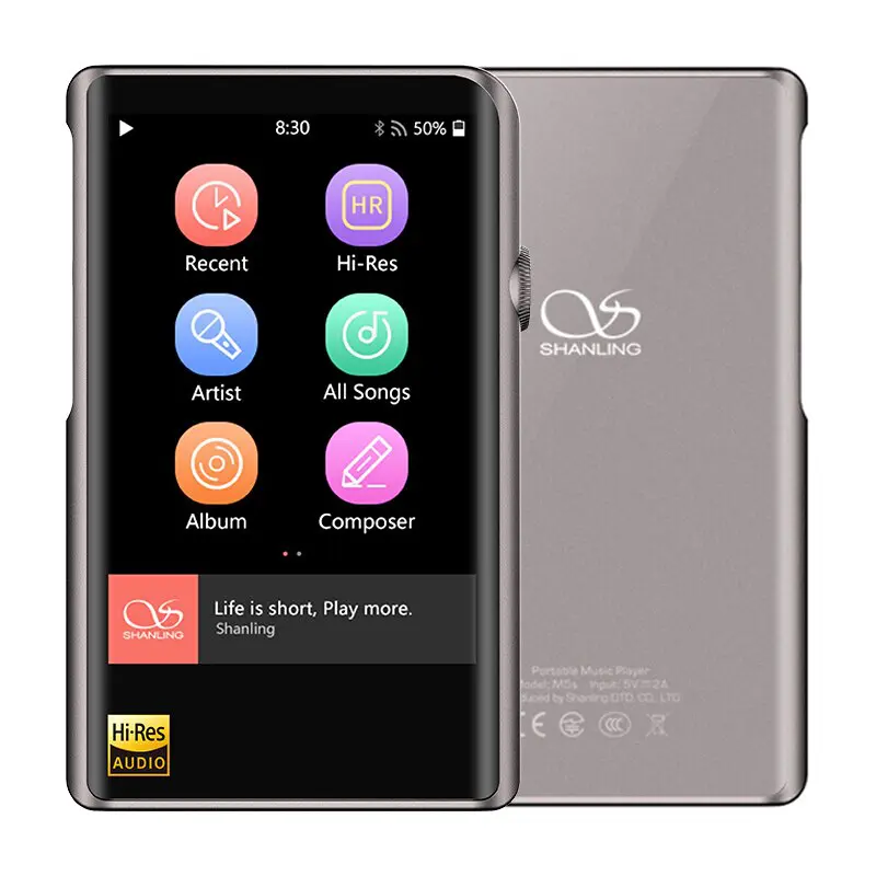 เครื่องเล่นเพลง SHANLING M2x DAP AK4490x2 Hi-Res (Titanium)