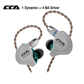 หูฟัง CCA C10 Hifi Hybrid 5 Drivers In-ear Earphone (mic) (Green)