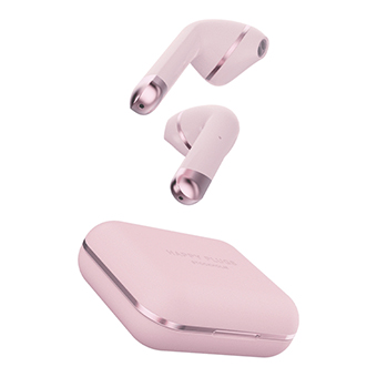 Happy Plugs Air 1 Black True Wireless Headphones (Pink)