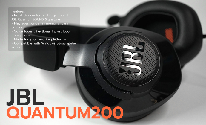 JBL Quantum200 ราคา 1990 บาท รองรับทุก Platform รองรับ 5.1 Surround Sound ประกันศูนย์ไทย 1 ปีเต็ม