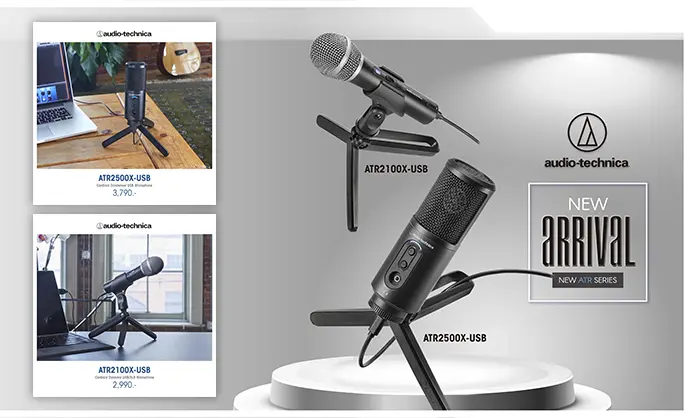 ใกล้มาแล้วครับ สำหรับคนที่กำลังเล็ง Microphone ไว้อยู่ ตอนนี้ Audio-Technica ออกรุ่นใหม่มากันให้ได้จับจองกันแล้วนะครับ