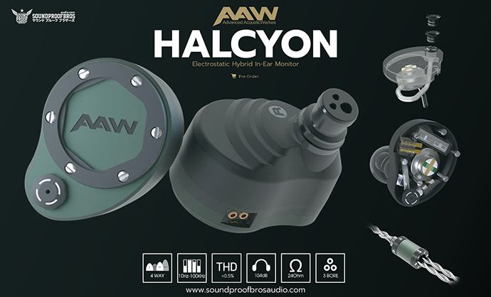 หูฟังรุ่นใหม่ล่าสุดจากค่าย AAW Halcyon in its full glory paired with Thera UPOCC silver cable in 2.5mm balanced termination.