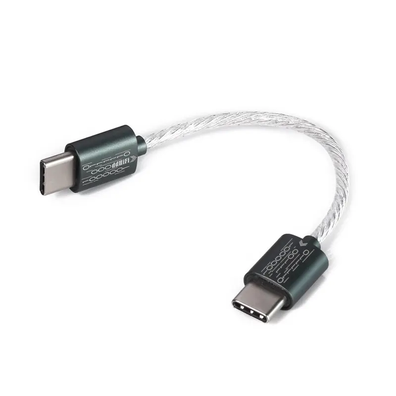 สายแปลง DD TC05V2 Type-C เป็น Type-C สาย OCC ชุบเงิน [หัวตรง][8 CM]