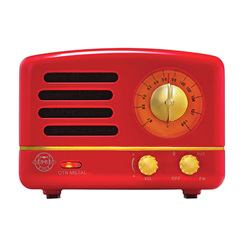 MUZEN OTR Metal Portable FM Radio Bluetooth Speaker ( Red )