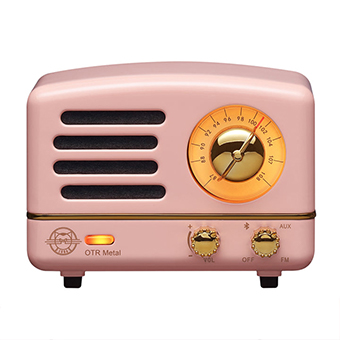 MUZEN OTR Metal Portable FM Radio Bluetooth Speaker ( Pink )