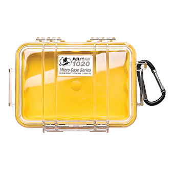 Pelican 1020 Micro Case (Yellow/CLEAR)