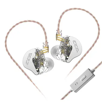 CCA. CRA Dynamic Earphones HIFI (Mic.) (Silver)