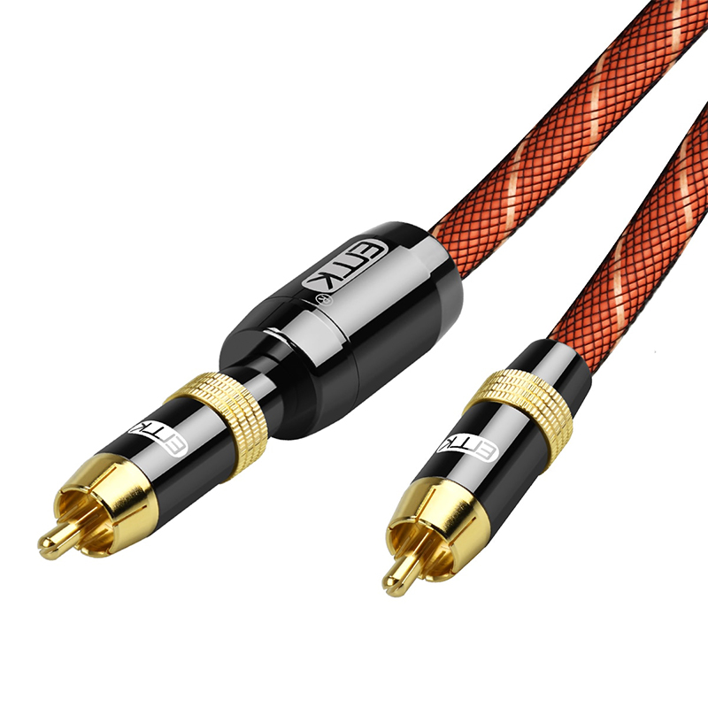 ERTK Coaxial Audio RCA to RCA สาย Coaxial รุ่นพิเศษ เพิ่มหัวกรอง Noise 2m.