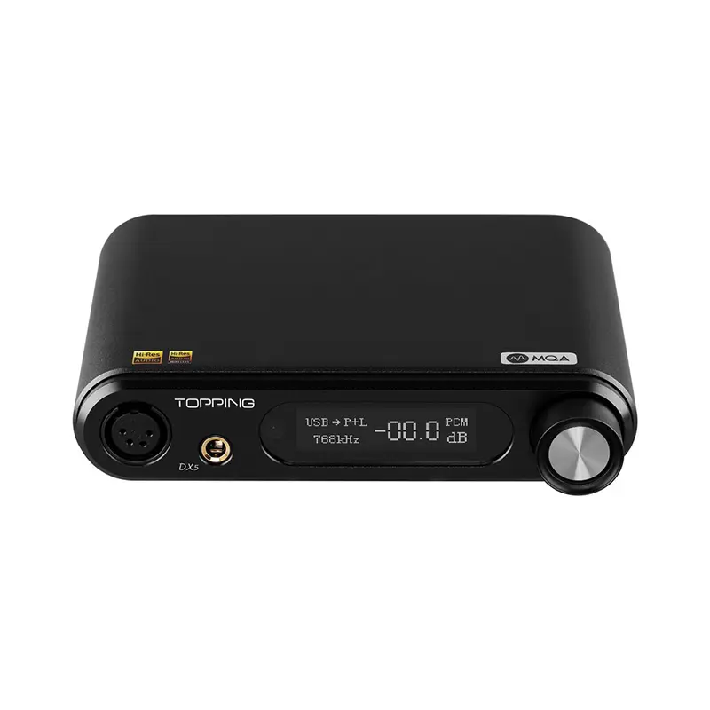 Topping DX5 DAC& ตั้งโต๊ะ รองรับ MQA [Black/Silver]