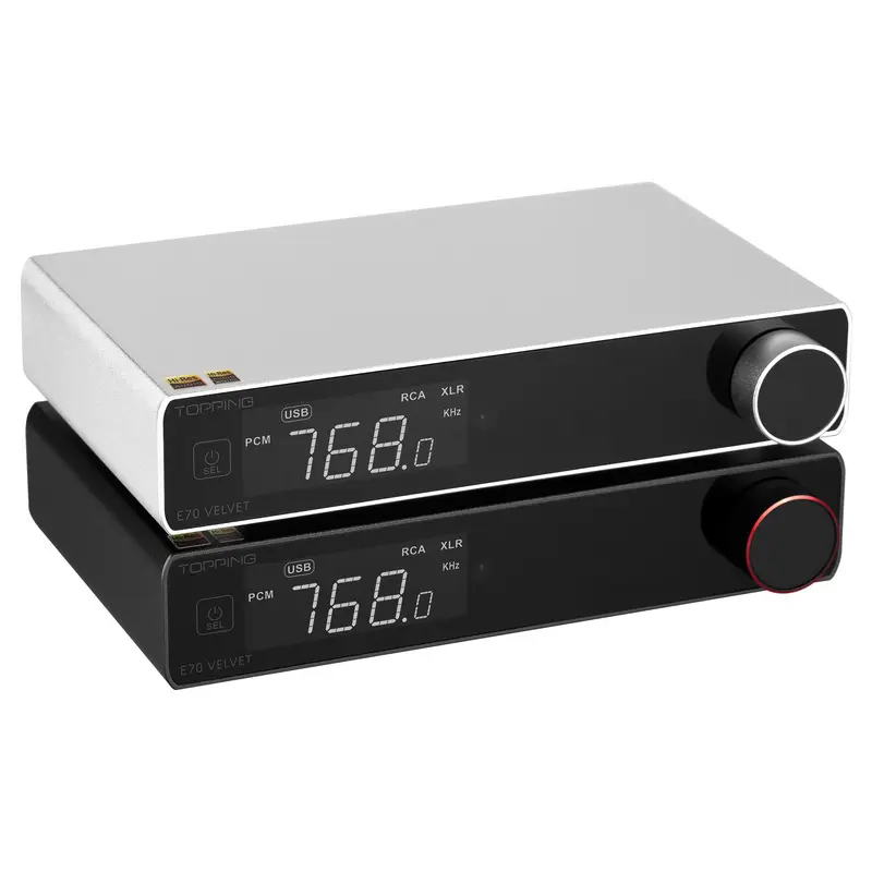 Topping E70 Velvet DAC ตั้งโต๊ะระดับเรือธง [Black/Silver]
