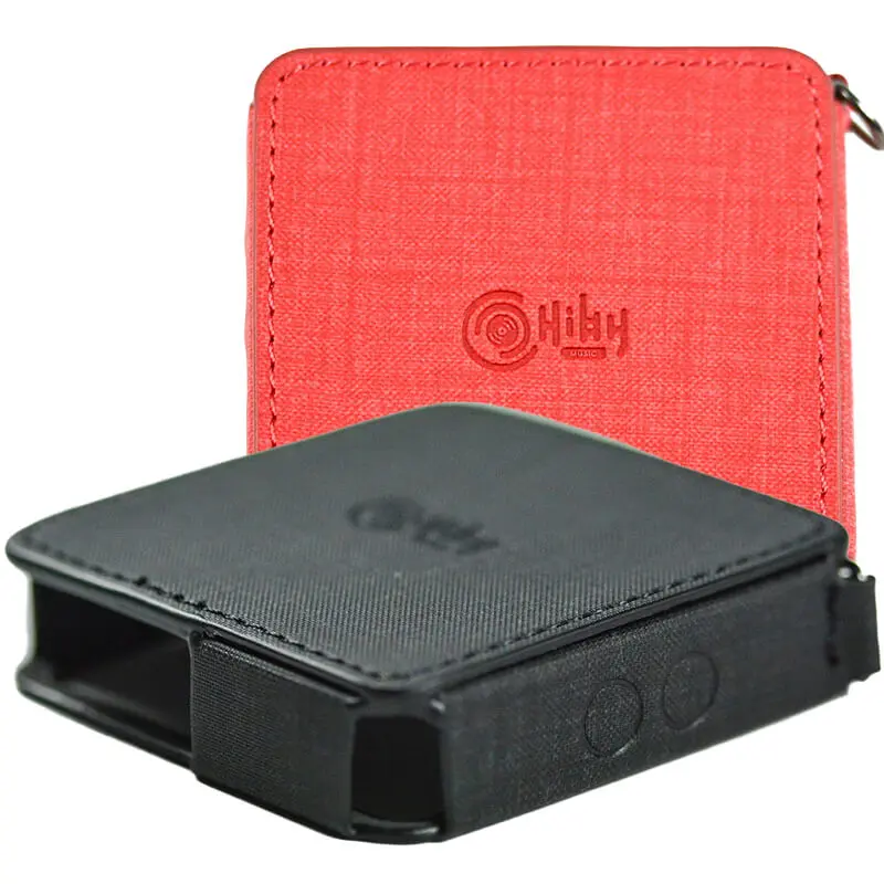 เคสหนัง Hiby R2 เคสหนังเกรดพรีเมี่ยม [Black/Red]