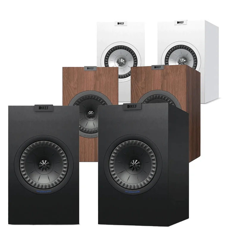 KEF Q150 Bookshelf Speaker Pair Pack [Black/White/Walnut]