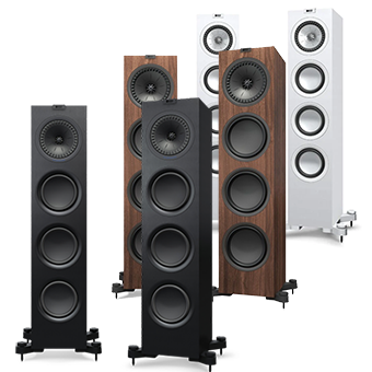 KEF Q550 Floorstanding Speaker Pair Pack [Black/White/Walnut]