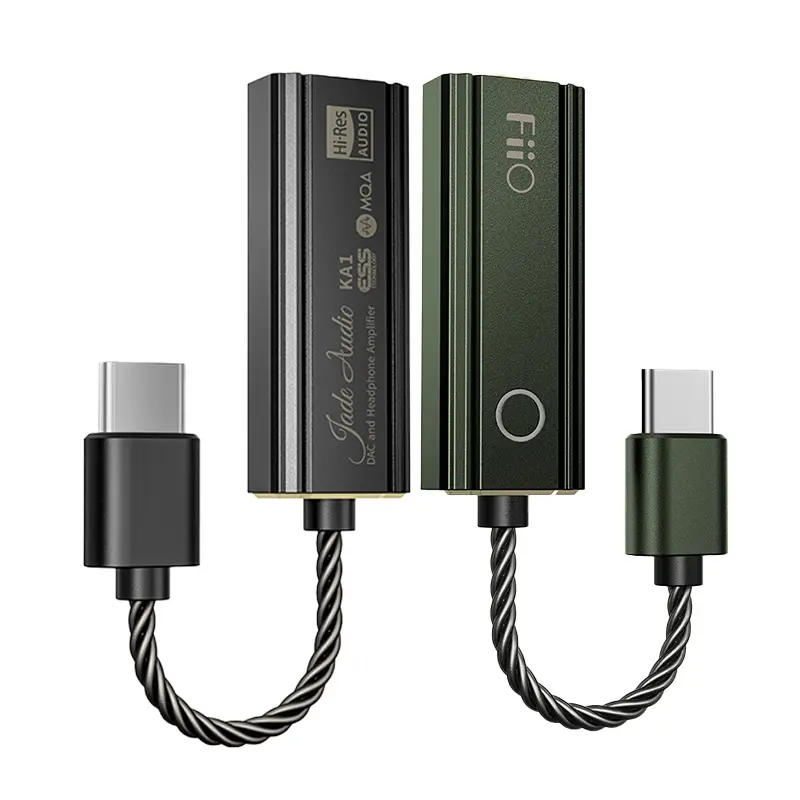 FiiO KA1 DAC&Amp หางหนูรองรับ MQA, Hi-Res (Type - C) [Black/Green]