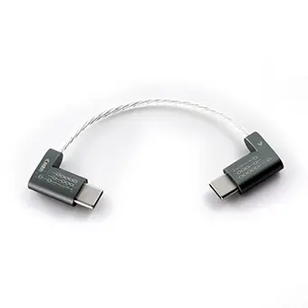 สายแปลง DD TC05V2 Type-C เป็น Type-C สาย OCC ชุบเงิน [หัวงอ][8 CM]