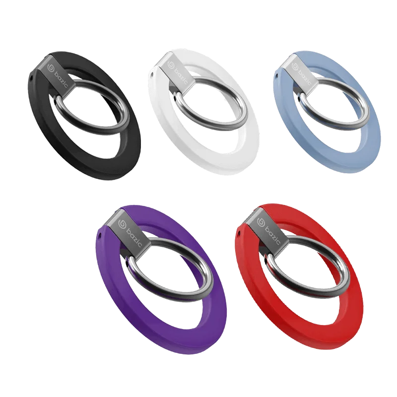 Bazic วงแหวนสำหรับติดหลังโทรศัพท์ รองรับการชาร์จไร้สาย รุ่น GoMag Grip [Black/White/Blue/Purple/Red]