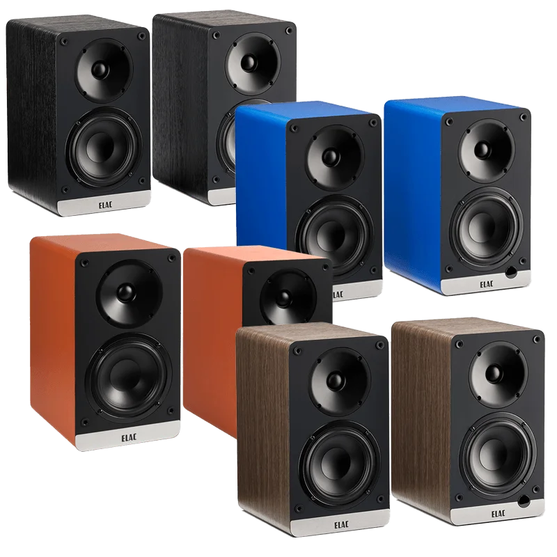 ELAC  Debut ConneX DCB41 Powered Speakers [Black Ash/Orange/Royal Blue/Walnut]