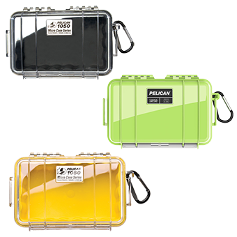 Pelican 1050 Micro Case [Black Clear/Yellow Clear/Green]