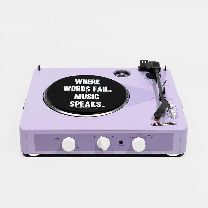 เครื่องเล่นแผ่นเสียง Gadhouse Brad Retro ( Color : Lilac)