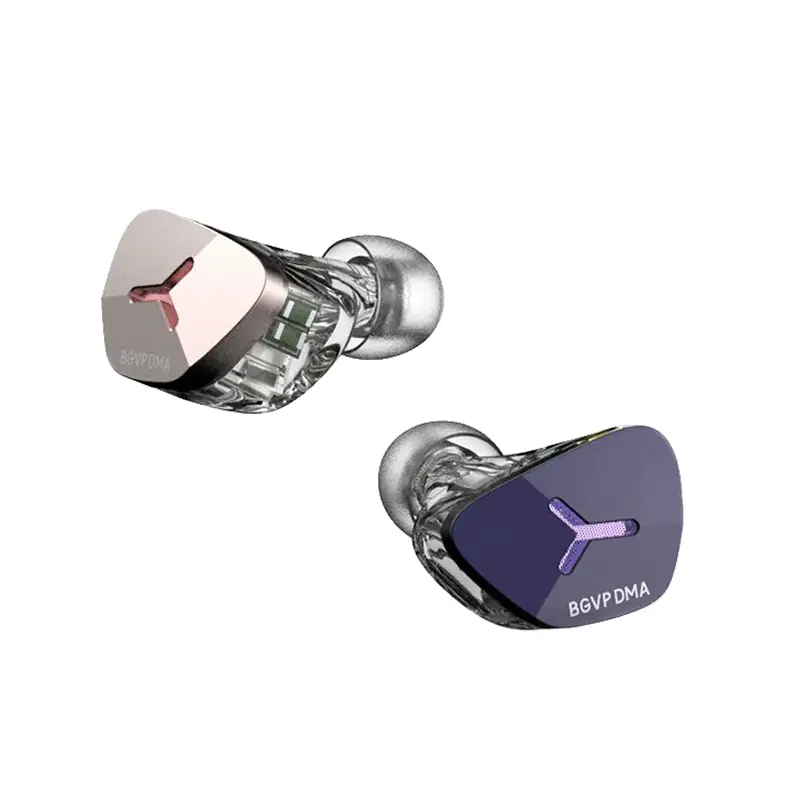 BGVP DMA หูฟัง IEMs Hybrid 5 ไดรเวอร์ 1DD+2BA+2BCD [Dianthus Silver/Dark Blue]
