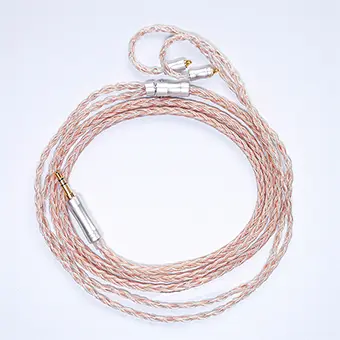 Hakugei copper surfer [รุ่นไม่มีไมค์] สายเปลี่ยนหูฟัง 5N OCC Litz + 5N OCC ชุบเงิน Litz สำเนา