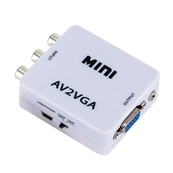X-Tips AV to VGA อะแดปเตอร์แปลง AV ออก VGA พร้อม AUX 3.5 มม. รองรับ 1080p (60HZ)