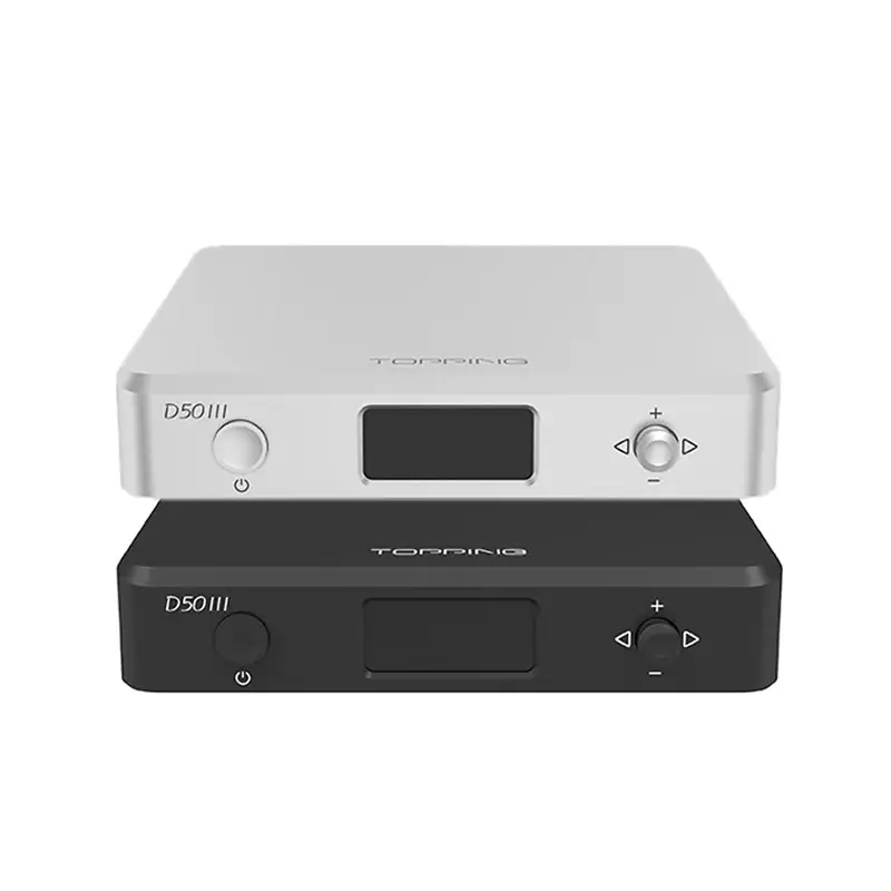 Topping D50III DAC ตั้งโต๊ะระดับ HiFi ชิป ES9039Q2M x2 รองรับ LDAC, Dual Hi-Res [Black/Silver]