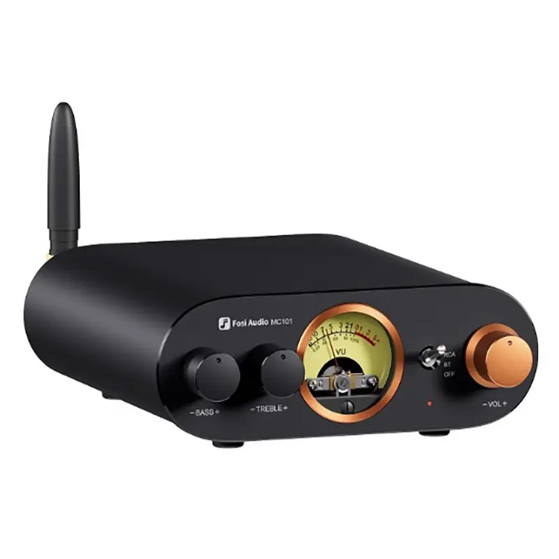 Fosi Audio MC101 Bluetooth Amplifier 2 Channel ชิป TI TPA3116 พร้อม VU Meter ในตัว