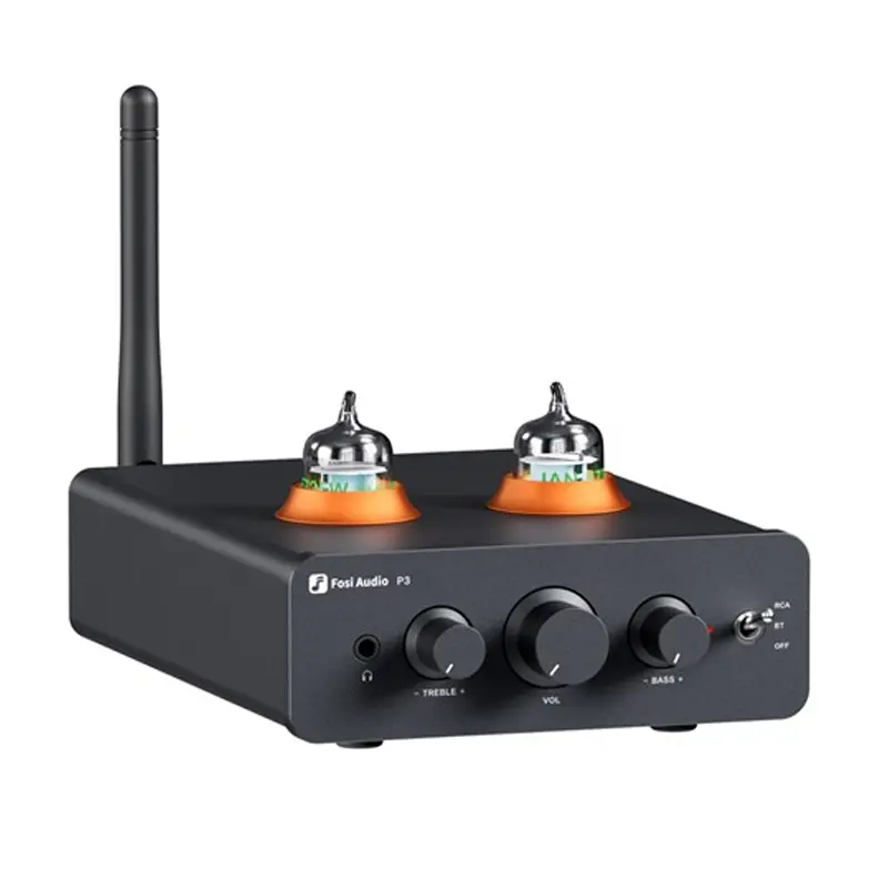 Fosi Audio P3 Vacuum Tube PreAmplifier 5654W x2 ปรับ Bass Treble ได้