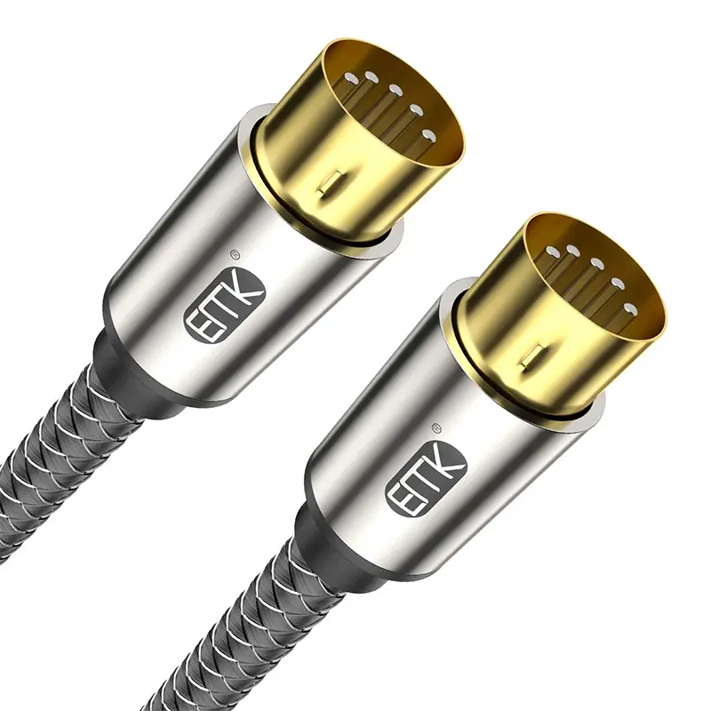 ERTK MIDI 5 Pin 5แกน สายสัญญาณ MIDI คุณภาพสูง สำหรับเชื่อมต่อ คีย์บอร์ด เปียโนไฟฟ้า [5 M.]