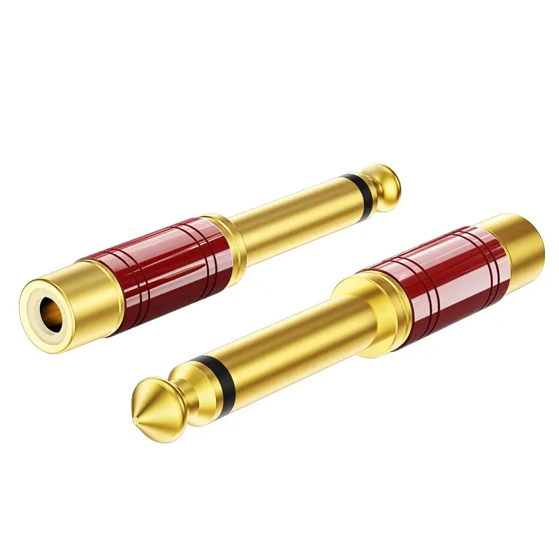 ERTK VelvetAdapter หัวแปลง 6.35mm Male to RCA Lotus Female สำหรับเครื่องเสียง