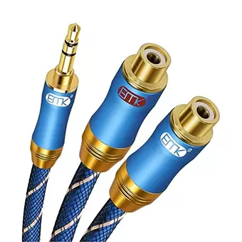 ERTK RCA TO 3.5 สายสัญญาณเสียง 3.5 ออก RCA ขาวแดง สำหรับเครื่องเสียง