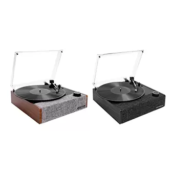 VICTROLA Eastwood II Record Player [Black/Walnut]