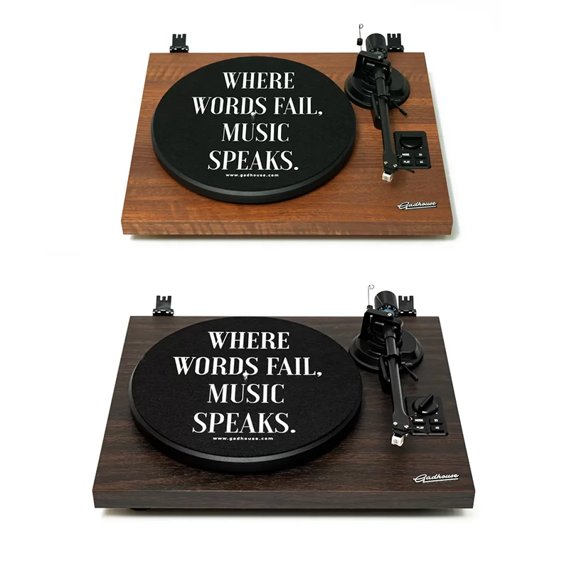 Gadhouse HENRY Hi-fi Turntable with Bookshelf speakers เครื่องเล่นแผ่นเสียงพร้อมลำโพง [Mahogany/Ebony]