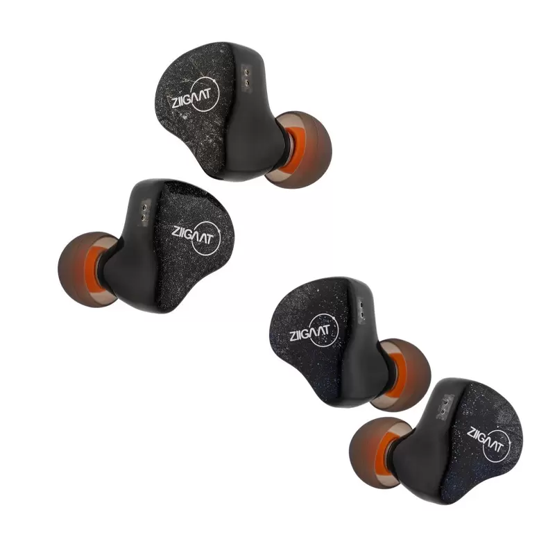 Ziigaat Lush หูฟัง IEMs Hybrid 5ไดรเวอร์ 1DD + 4BA สำหรับผู้ชื่นชอบเสียงดนตรี [Blue/Silver]