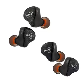 Ziigaat Lush หูฟัง IEMs Hybrid 5ไดรเวอร์ 1DD + 4BA สำหรับผู้ชื่นชอบเสียงดนตรี [Blue/Silver]