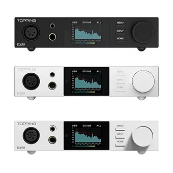 Topping DX5II DAC/AMP ตั้งโต๊ะ ชิป ESS ES9039Q2M x2, แอมป์ X-Hybrid รองรับ Dual Hi-Res [Black/Silver/White]