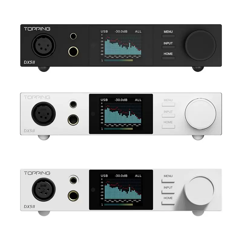 Topping DX5II DAC/AMP ตั้งโต๊ะ ชิป ESS ES9039Q2M x2, แอมป์ X-Hybrid รองรับ Dual Hi-Res [Black/Silver/White]