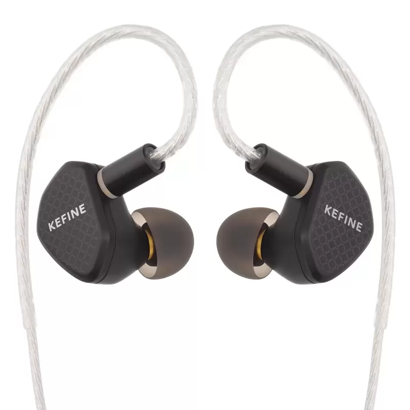 KEFINE Klean หูฟัง IEMs ไดรเวอร์ Dynamic สายชุบเงิน เปลี่ยนท่อนำเสียงได้ [Type-C]