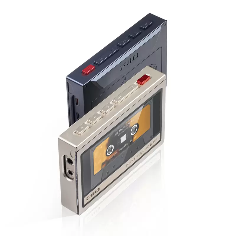 FiiO SK-M21C เคสป้องกันสไตล์ Retro สำหรับ M21 เปิดปิดระบบแม่เหล็ก พร้อมแผ่นรองกันกระแทก [-เคส-][Blue/Gold]