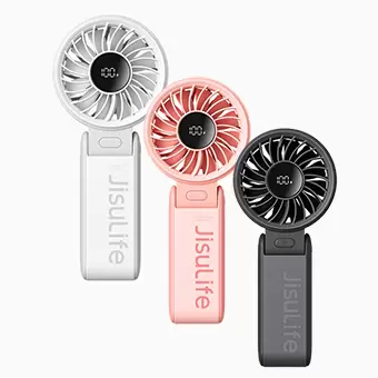 JisuLife Handheld Fan Life7 [3600mAh][Grey/Pink/Black]