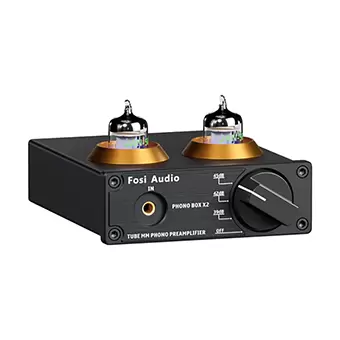 Fosi Audio Box X2 Vacuum Tube MM Phono Preamplifier 6A2 x2 คุณภาพสูง อัพเกรดหลอดแก้วได้