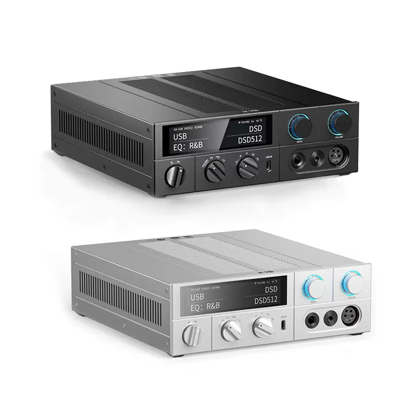 FiiO K15 DAC/AMP ตั้งโต๊ะชิป AKM AK4497S *2 รองรับ MQA, Dual Hi-Res [Black/Silver]