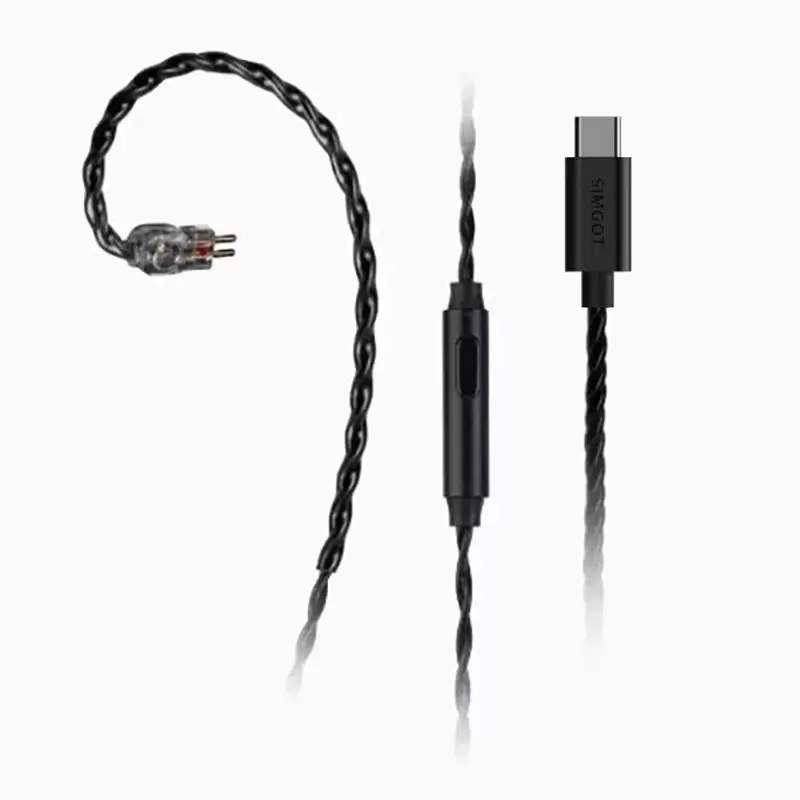 Simgot LC1T ii สายอัพเกรดหูฟัง ขั้ว 2พิน0.78 มีไมค์ในตัวรับสายและสนทนาด้วยเสียงได้ชัดเจน [2Pin Type-C]