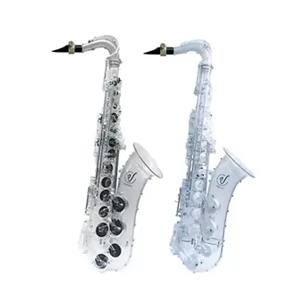 Vibrato Saxophone Tenor แซกโซโฟน เทนเนอร์ รุ่น T1 Polycarbonate Light Clear Transparent สีใส Clear **สียาง[Black/White]
