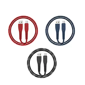 Energea สายชาร์จ USB 2.0 5A 1.5M รุ่น NyloFlex USB-A to USB-C [Black/Blue/Red]