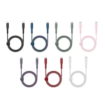 Energea สายชาร์จเร็ว USB-C to USB-C (5A, 240W) 1.5M รุ่น Flow [Black/Blue/Green/Pink/Purple/Red/White]